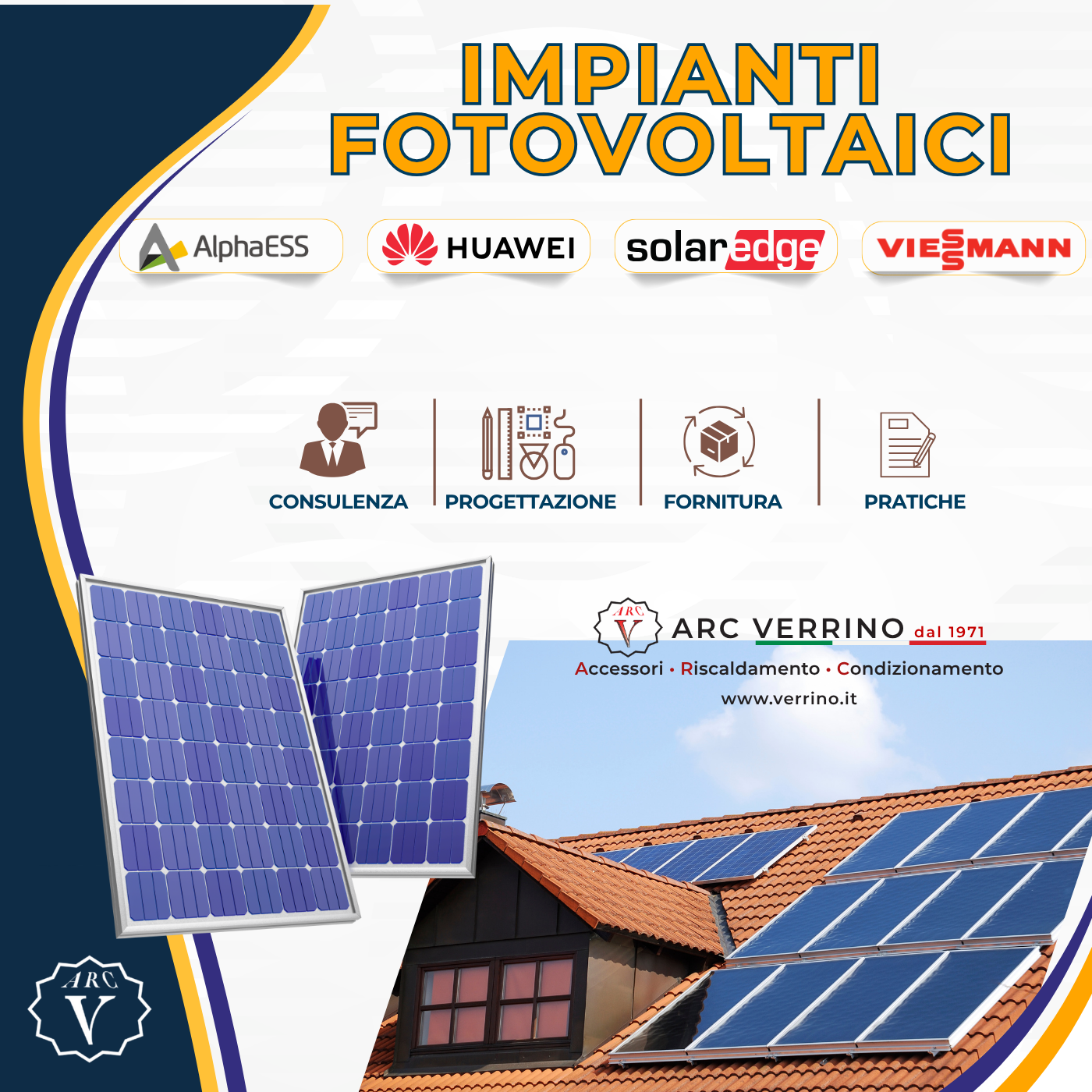 ARC VERRINO  SRL - ROMA E GROTTAFERRATA - REALIZZAZIONE IMPIANTI  FOTOVOLTAICI