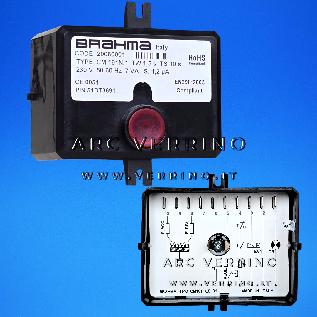 Apparecchiatura di sicurezza Brahma CM 191N.1 - 20080001 | TV= 1,5s TS= 10s