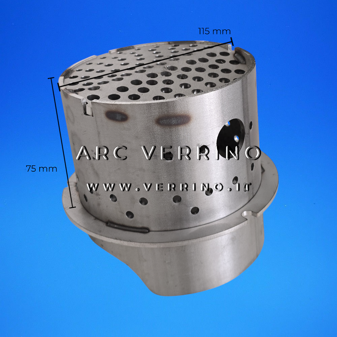 Braciere in acciaio Laminox TB-24BR - Diam. 115 mm | per stufa a pellet_2