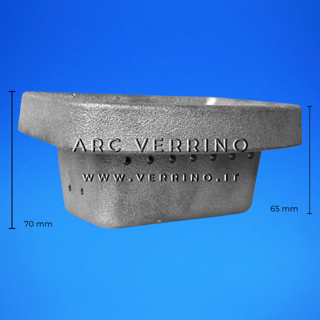Braciere in ghisa Ravelli 007-07-001N | Ricambio originale per stufa a pellet - ARC Verrino  SRL - frontale