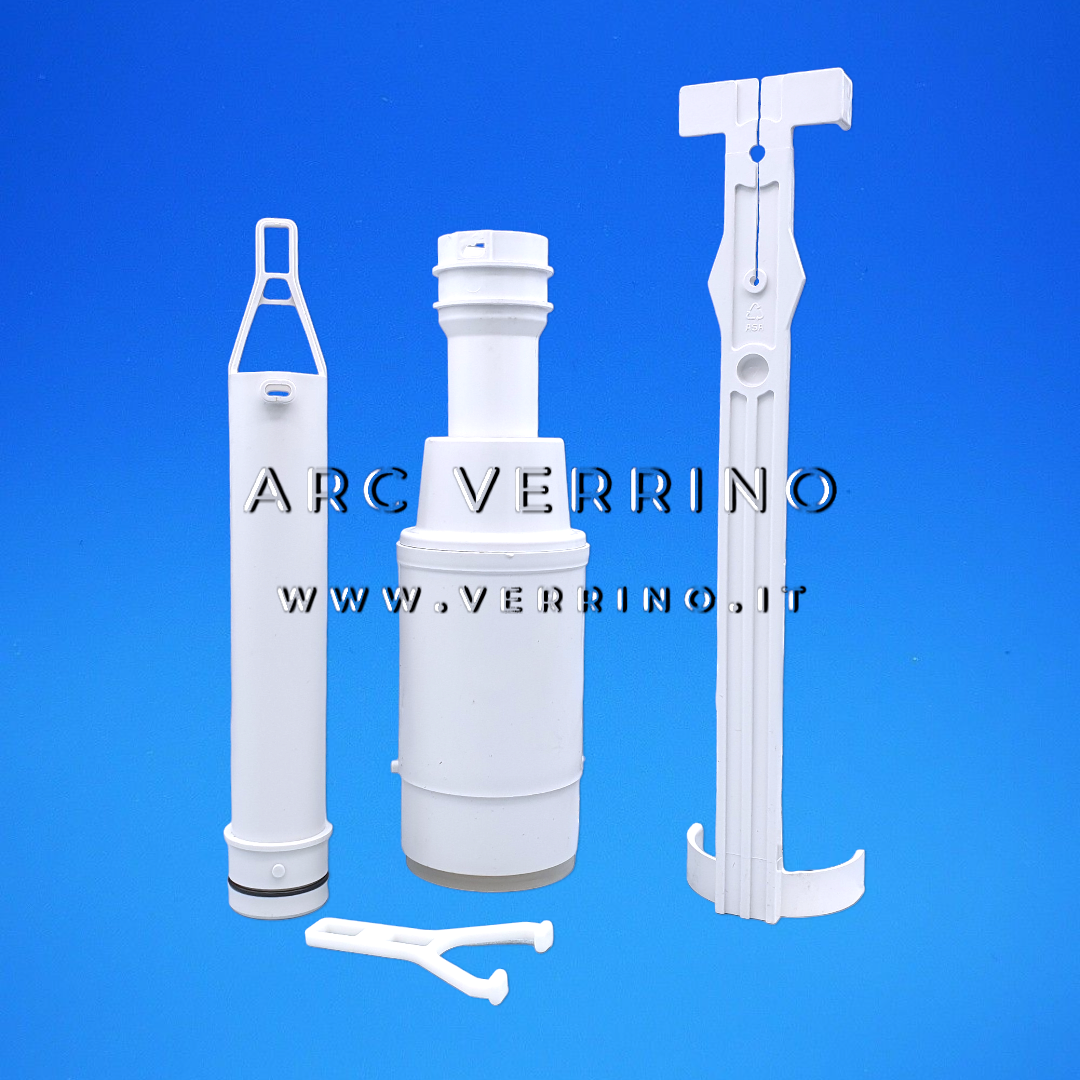 Campana Geberit 215.299.00.1 completa di ricambio Twico TwinLine | Singolo scarico