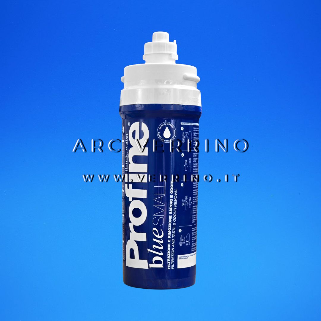 Cartuccia filtrante Profine BLUE SMALL per acqua potabile - Declorazione e chiarificazione | Riduce cloro e torbidità elimina odori e alghe - ARC VERRINO