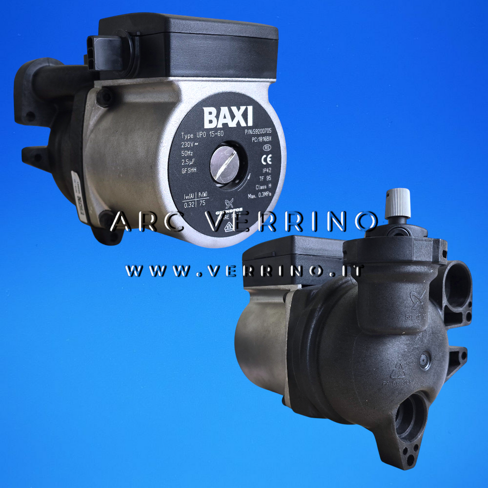 Circolatore Grundfos UPO 15-60 1V L4 con disaeratore (valvola jolly) - 59200705 | Baxi JJJ710158600