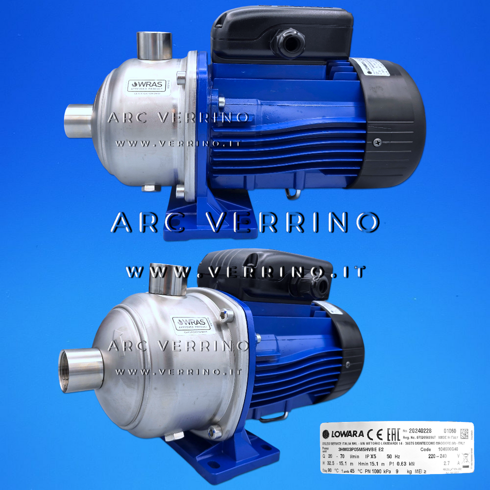 Elettropompa centrifuga Xylem Lowara 3HM03P05M5HVBE E2 - 104600G40 | orizzontale