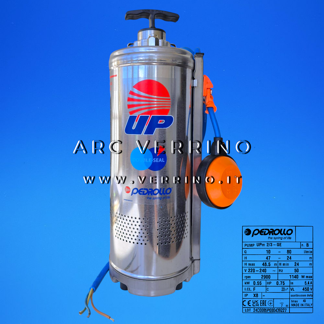 Elettropompa sommersa Pedrollo UPm 2/3 GE - 48SP2115A1U | multigirante