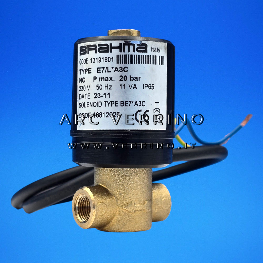 Elettrovalvola gasolio Brahma E7/L A3C - 13191801 | 1/8'' F x 1/8'' F