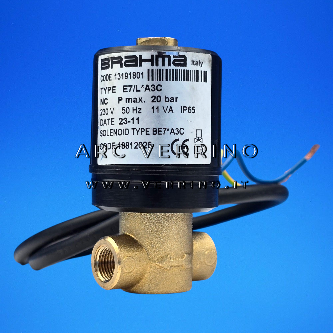 Elettrovalvola gasolio Brahma E7/L A3C - 13191801 | 1/8'' F x 1/8'' F