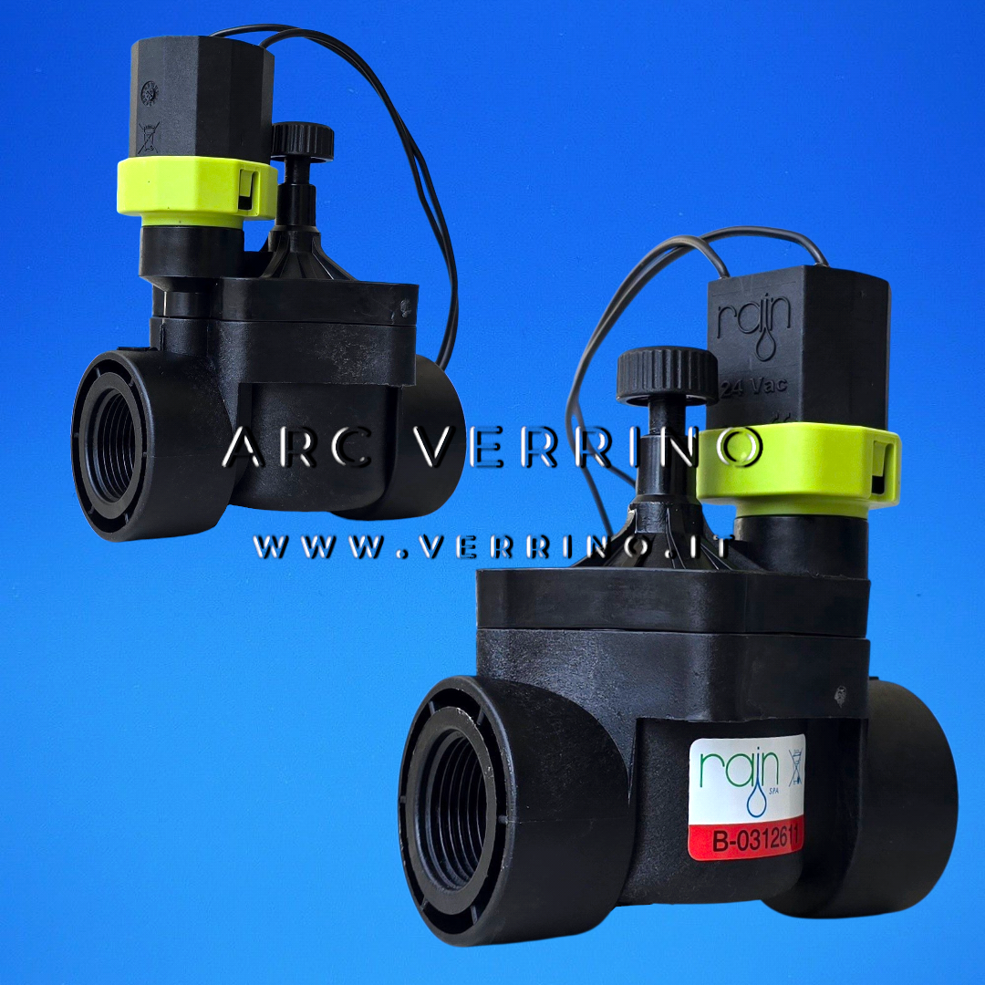 Elettrovalvola per impianti di irrigazione Rain RN 150 FC - 100.4500711 | EV 150 3/4'' F - 24 VAC - ARC VERRINO