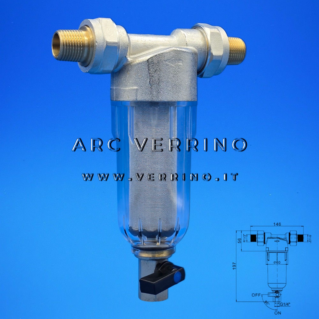 Filtro autopulente SAE DB 1/2” | Cartuccia inox 90 micron