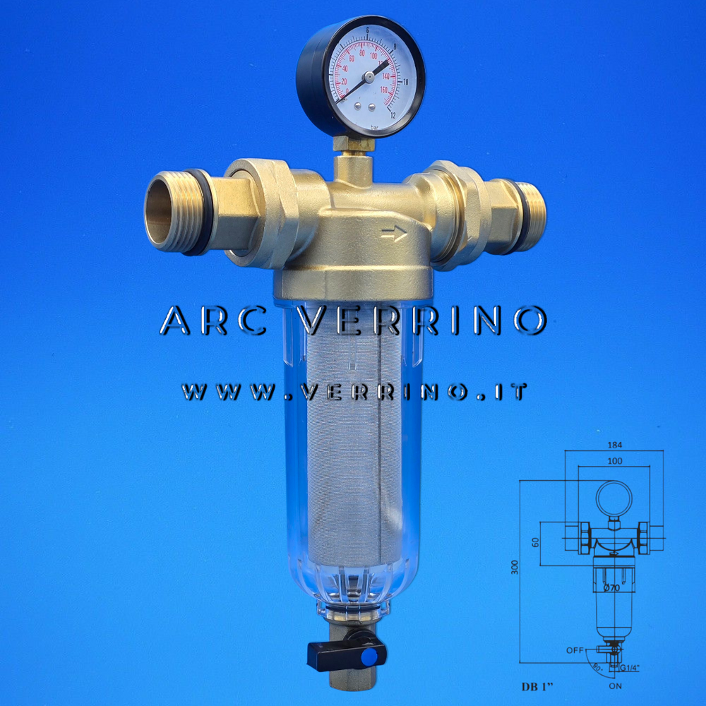 Filtro autopulente SAE DB 1” | Cartuccia inox 90 micron