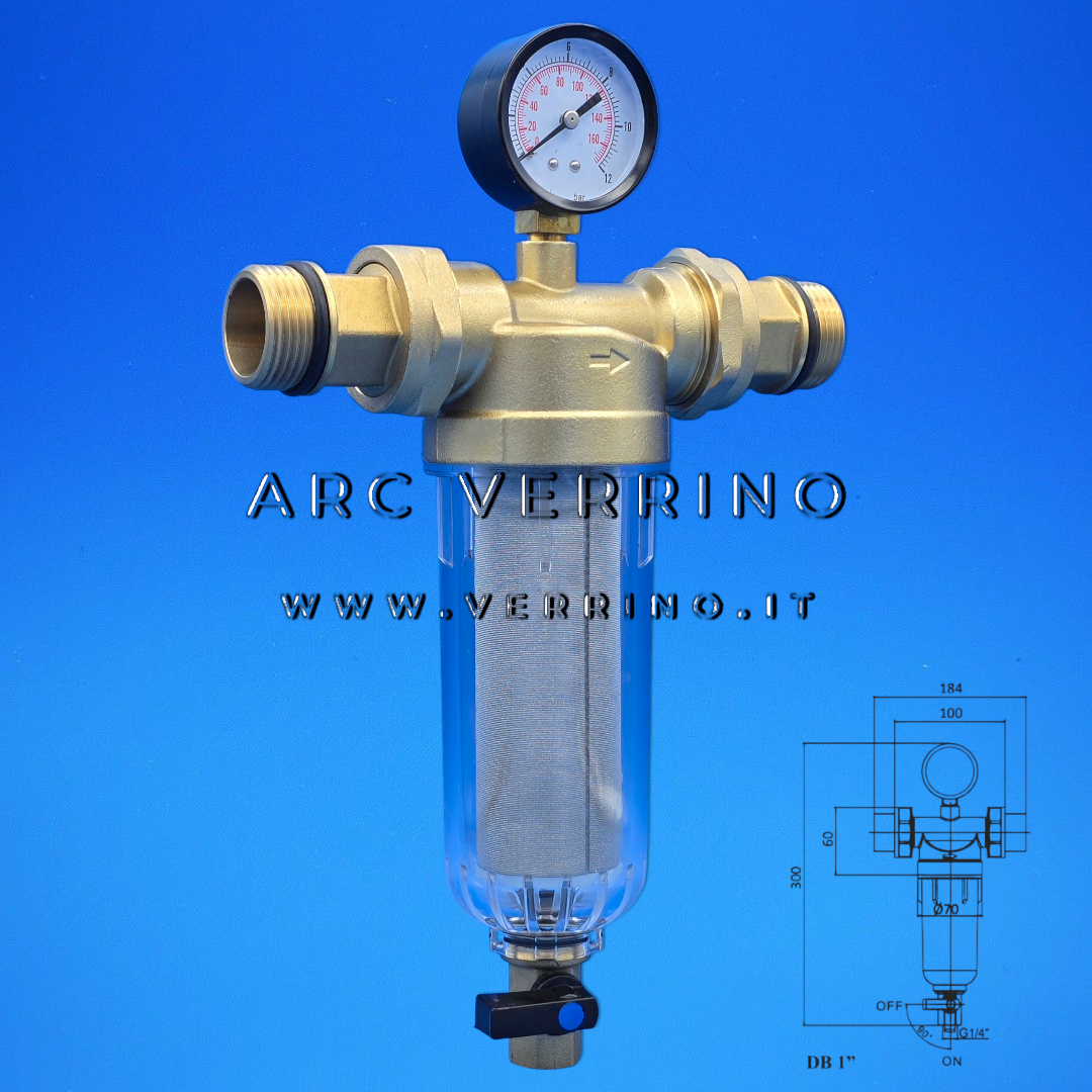 Filtro autopulente SAE DB 1” | Cartuccia inox 90 micron