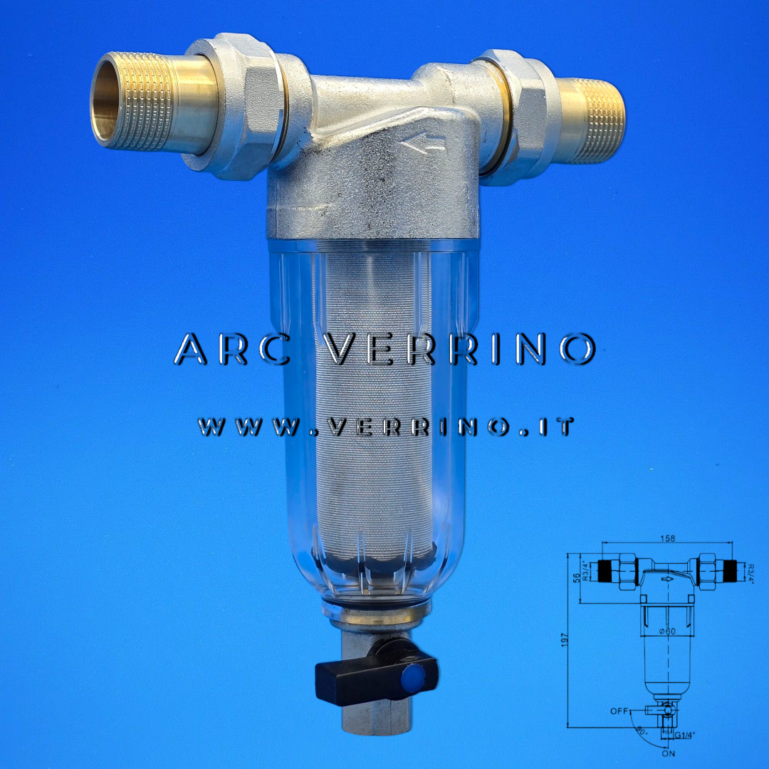 Filtro autopulente SAE DB 3/4” | Cartuccia inox 90 micron