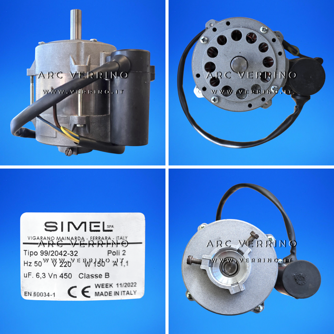 Motore Simel 99/2042-32 monofase - 50 Hz | Ricambio originale Simel 1410218211398 - ARC VERRINO ROMA E GROTTAFERRATA