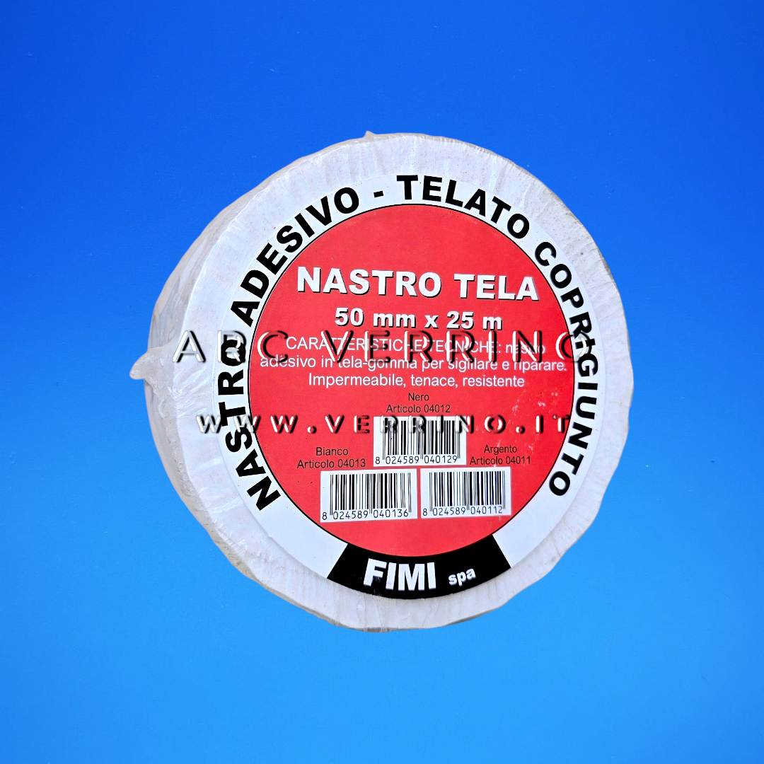 Nastro sigillante Fimi NASTRO TELA BIANCO adesivo - 50 mm x 25 mt | multiuso e impermeabile