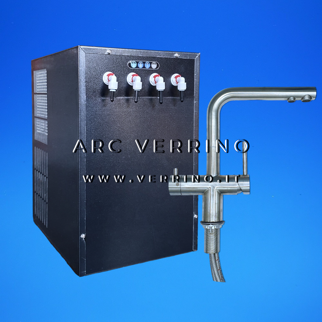  Refrigeratore gasatore sotto lavello 36 Litri/h - 3 Vie  | SL02UKIT - con miscelatore lavello cucina modello L ed accessori - ARC VERRINO ROMA E GROTTAFERRATA