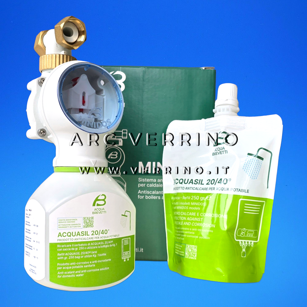 Ricambio Pompa dosatrice Acqua Brevetti originale MINIDOS PM109 con ricarica da 250 gr. | per il dosaggio di ACQUASIL 20/40 - ARC VERRINO ROMA E GROTTAFERRATA