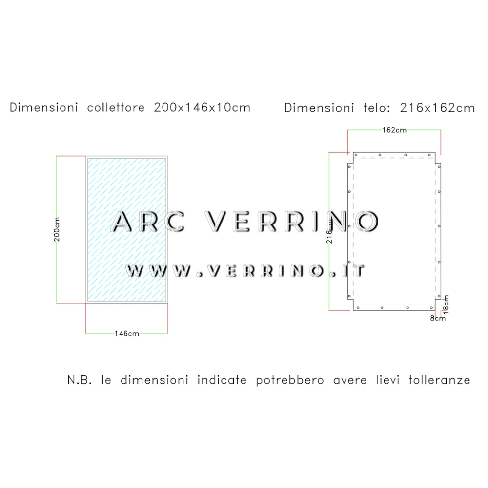  Telo di copertura in PVC - 162 x 216 cm - per collettori solari UNISOLAR (pannelli solari termici) | TEL 9 B_2