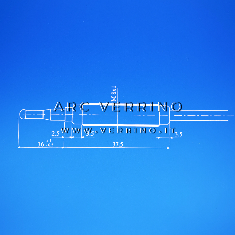 Termocoppia in rame Sit 0.200.041 - 220 mm | giunto filettato M8x1_2
