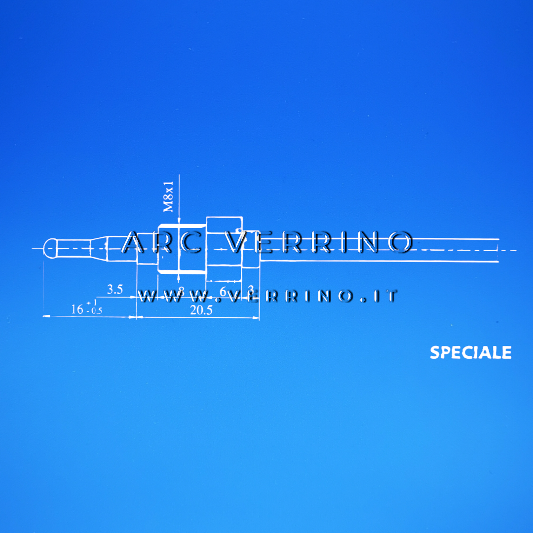 Termocoppia in rame Sit 0.290.175 - 1200 mm | giunto speciale M8x1_2